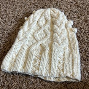 White womens beanie
